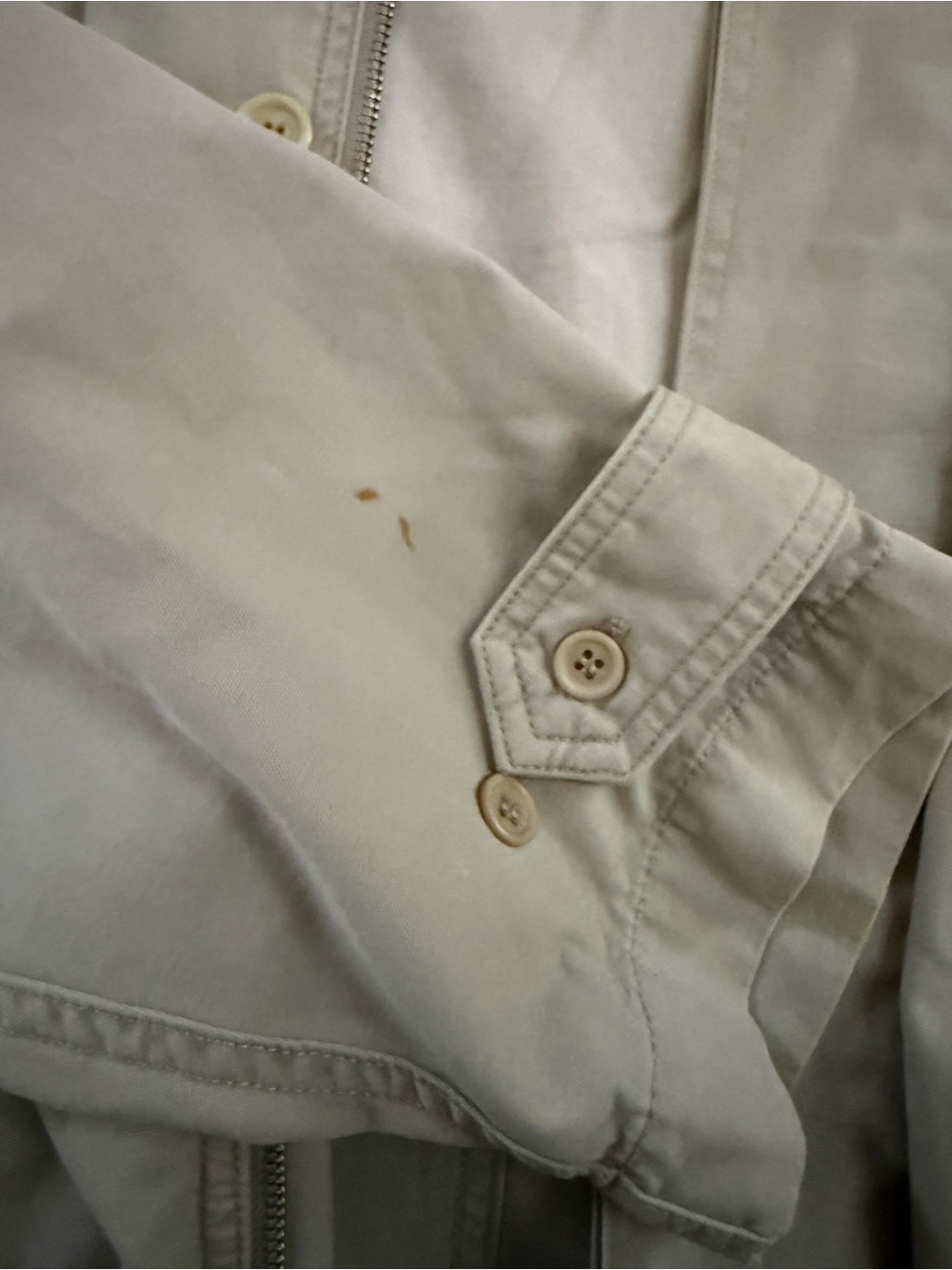 GAP Vintage Y2K Utility Jacket Khaki Cotton Coat Size L Oversized Workwear - Picture 9 of 9